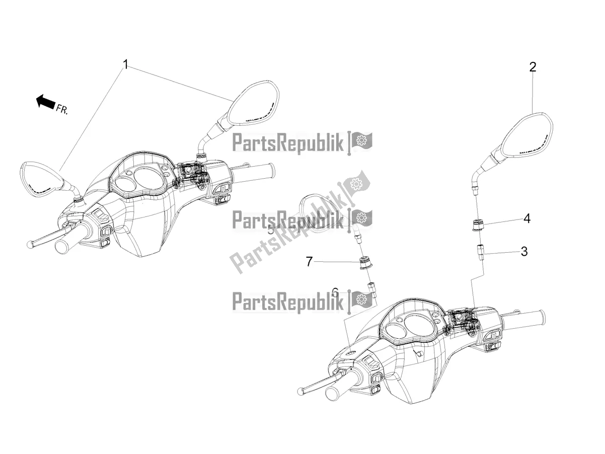 Driving mirror/s spare parts Aprilia SR 160 2022 ApriliaParts